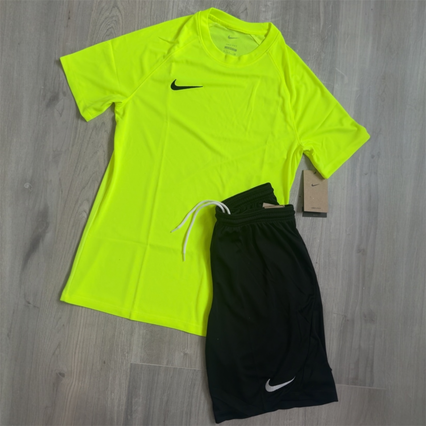 Nike Dri-FIT Short Set – Volt/Black