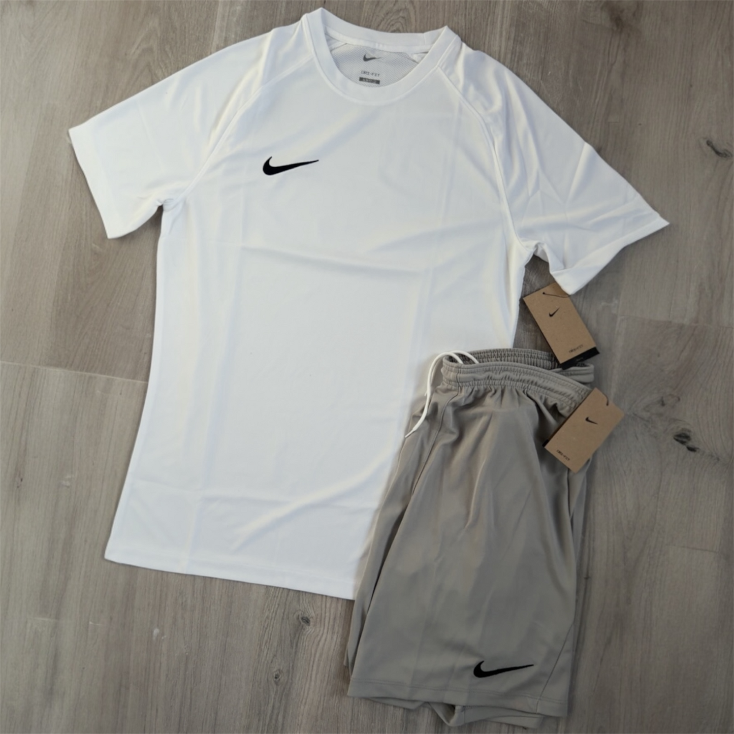 Nike Dri-FIT Short Set – Grey/White