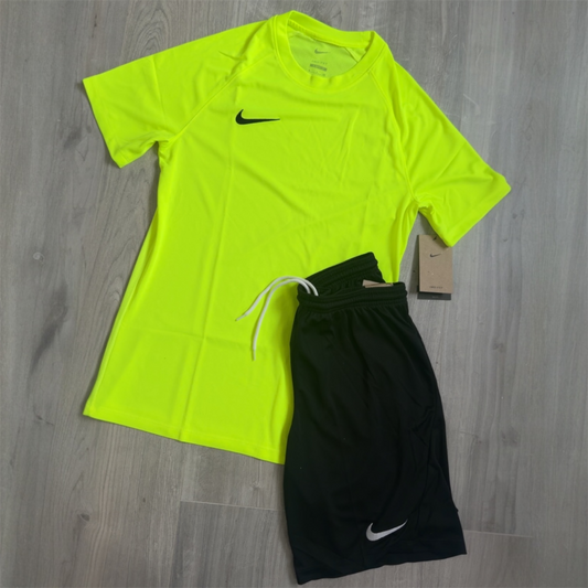 Nike Dri-FIT Short Set – Volt/Black