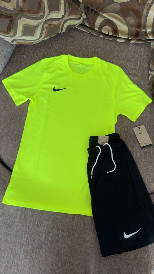 Nike Dri-FIT Short Set – Volt/Black